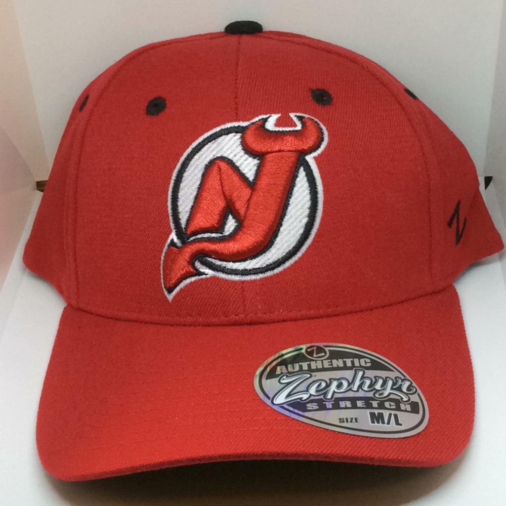 Zephyr NHL New Jersey Devils Red And Black Cap
